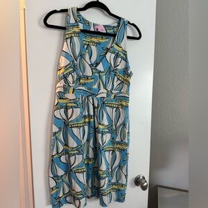 Lilly Pulitzer - sailboat pattern sleeveless dress - Size Large